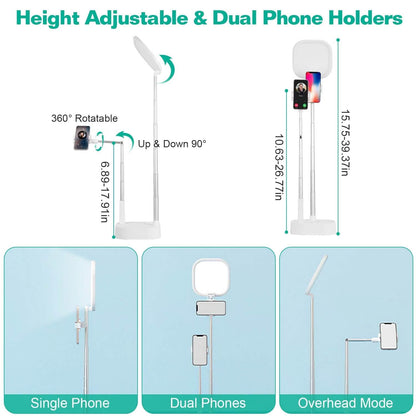 360° Rotatable Dual Phone Holder with Rechargeable Wireless Remote V8 - A-1 Thread Vault