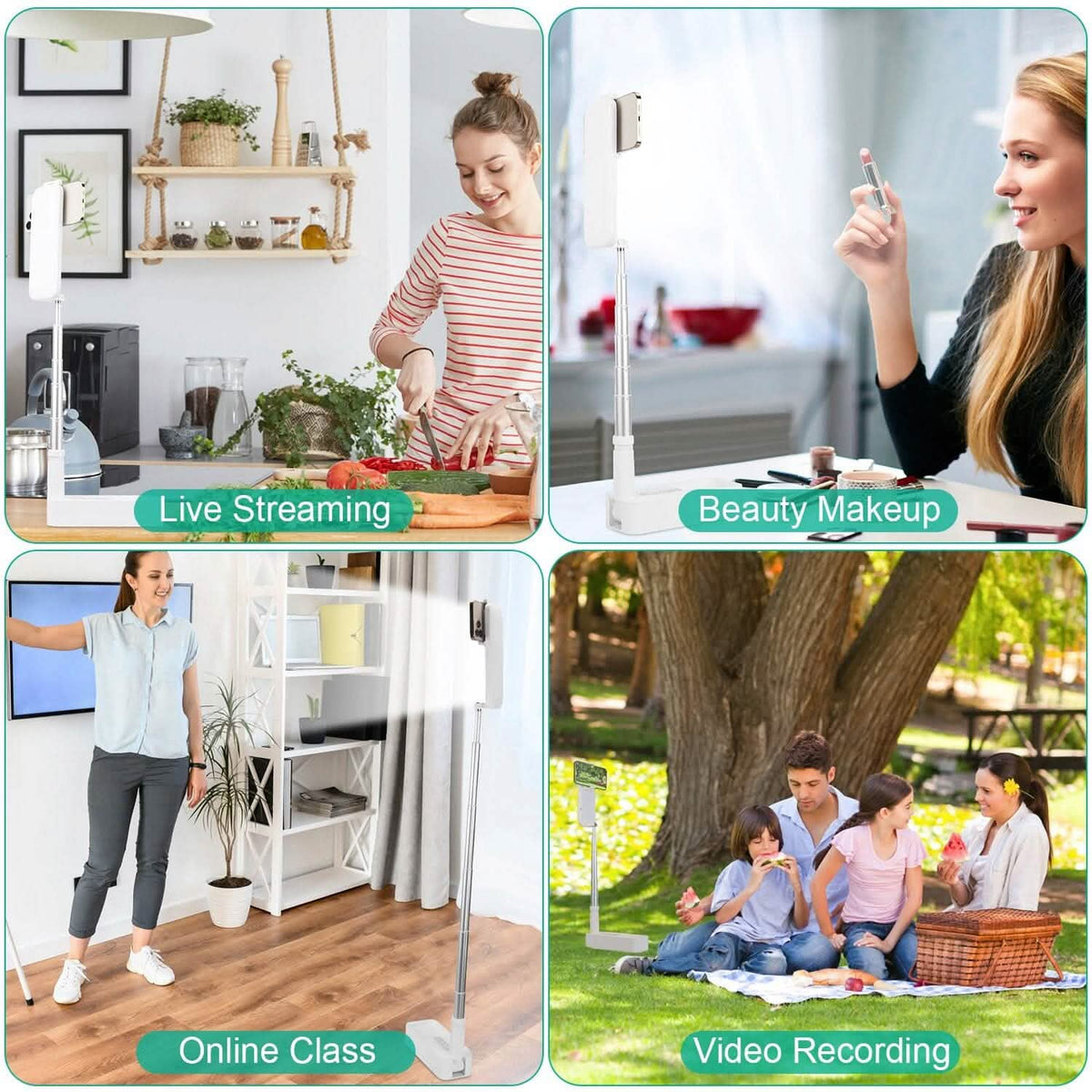 360° Rotatable Extendable Selfie Stand Phone Holder - A-1 Thread Vault