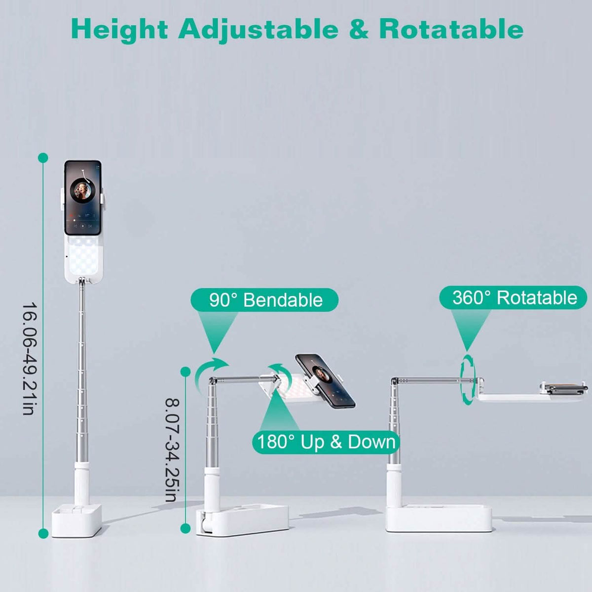 360° Rotatable Extendable Selfie Stand Phone Holder - A-1 Thread Vault