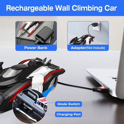 360¬∞ Rotating Electric Wall Climbing Remote Control Dual Mode Car - A-1 Thread Vault