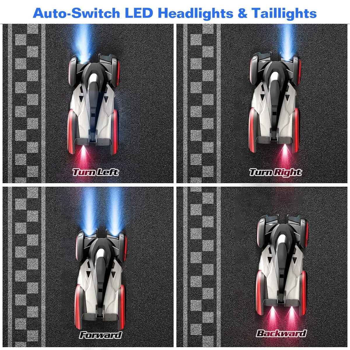360¬∞ Rotating Electric Wall Climbing Remote Control Dual Mode Car - A-1 Thread Vault