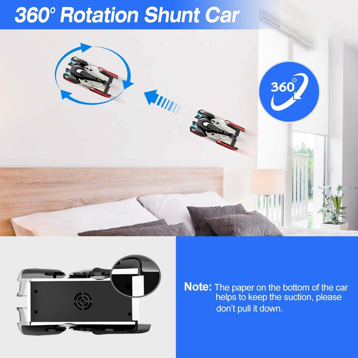 360¬∞ Rotating Electric Wall Climbing Remote Control Dual Mode Car - A-1 Thread Vault