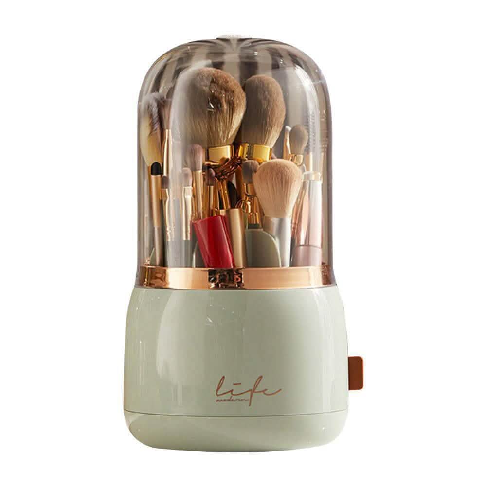 360¬∞ Rotating Makeup Brush Holder with Lid Makeup Organizer - A-1 Thread Vault