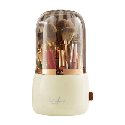 360¬∞ Rotating Makeup Brush Holder with Lid Makeup Organizer - A-1 Thread Vault