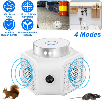 360° Ultrasonic Rodent Chaser Electronic Plug-in Mouse Control - A-1 Thread Vault