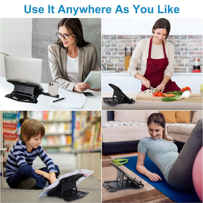360º Rotating Laptop Riser Stand with Phone Stand 8 Level Adjustable Height - A-1 Thread Vault