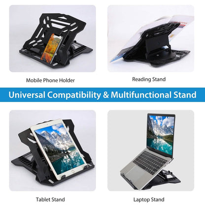 360º Rotating Laptop Riser Stand with Phone Stand 8 Level Adjustable Height - A-1 Thread Vault
