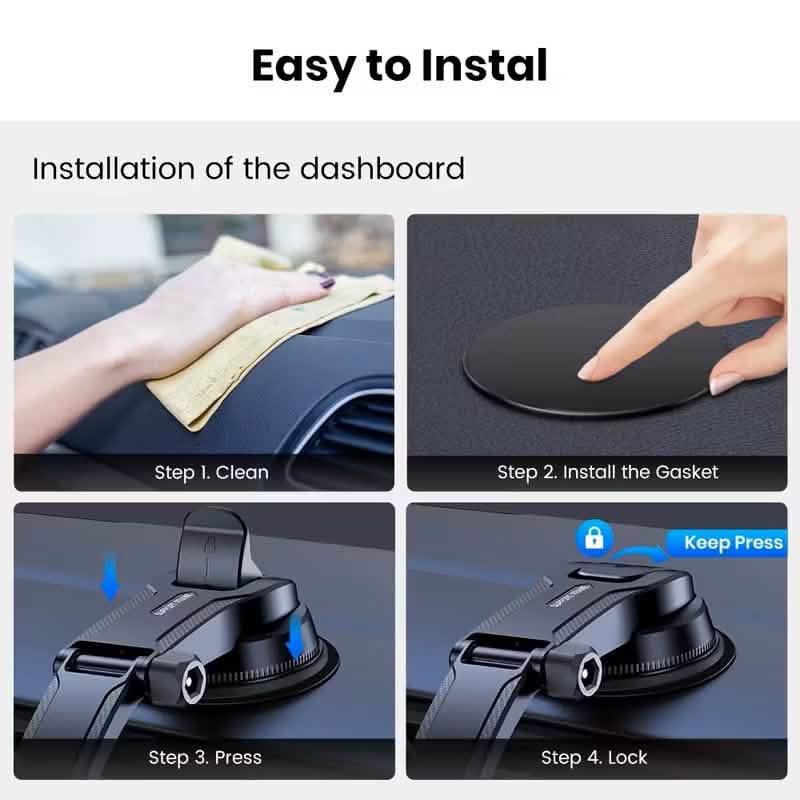 TOPK D38C Car Phone Holder – Adjustable Dashboard Mount - A-1 Thread Vault