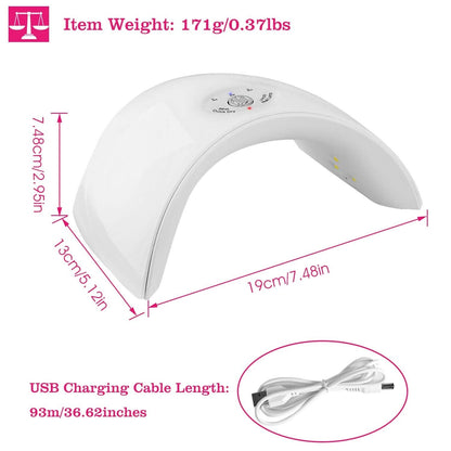 36W UV LED Lamp Nail Gel Dryer 12 LED Sensor Gel Curing Machine - A-1 Thread Vault