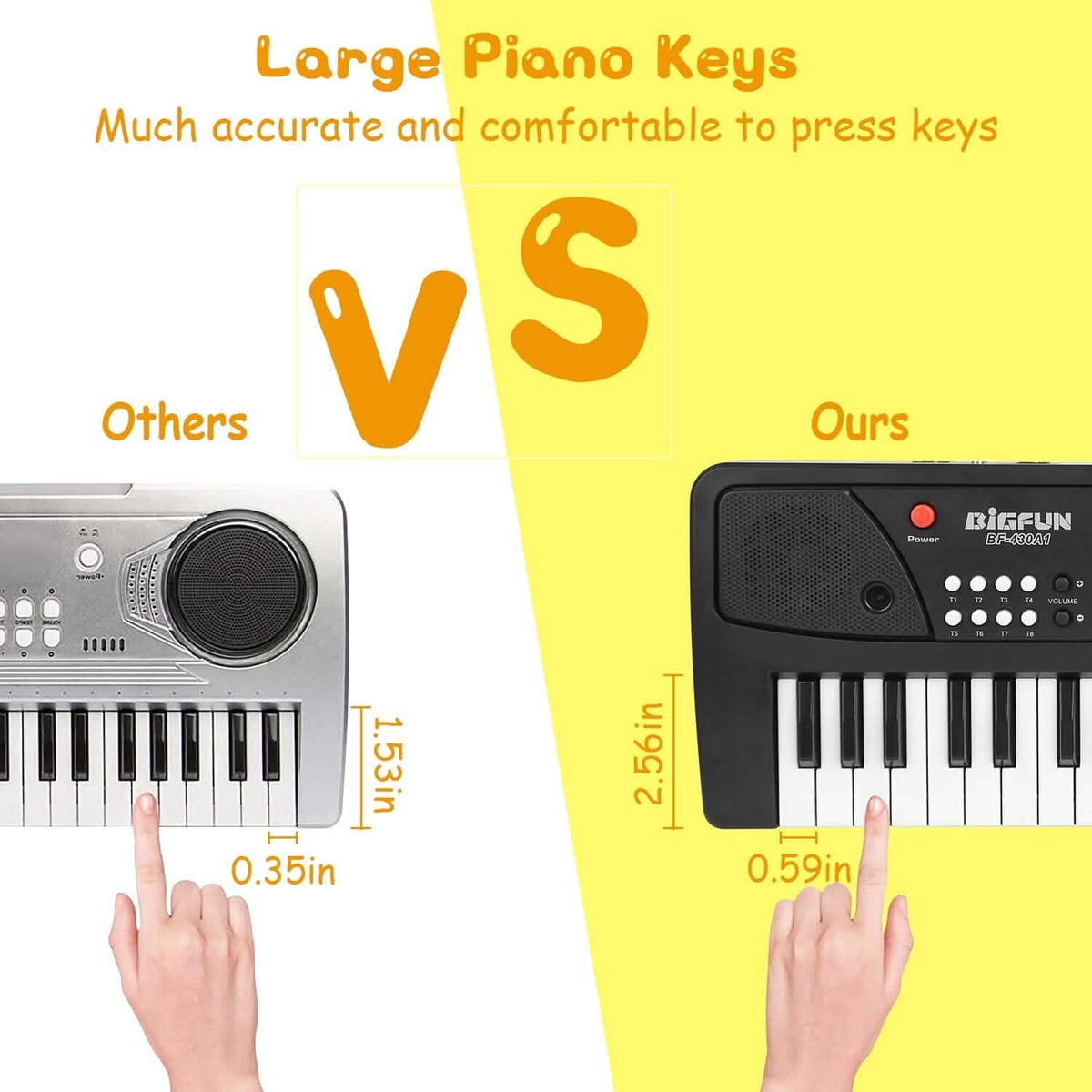 37 Keys Digital Music Electronic Keyboard Instrument with Microphone - A-1 Thread Vault
