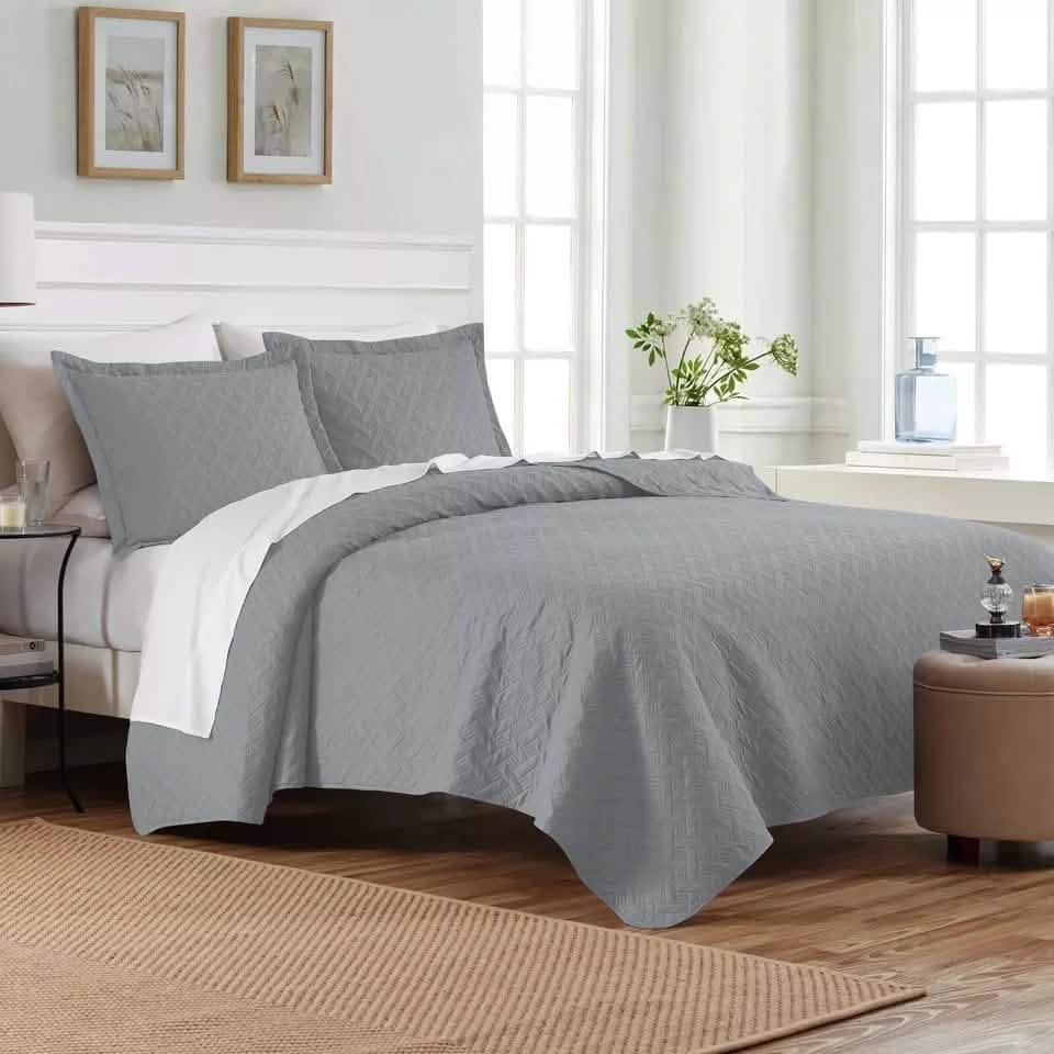 3-Piece: Dan River Basket Pinsonic Quilt Set - A-1 Thread Vault