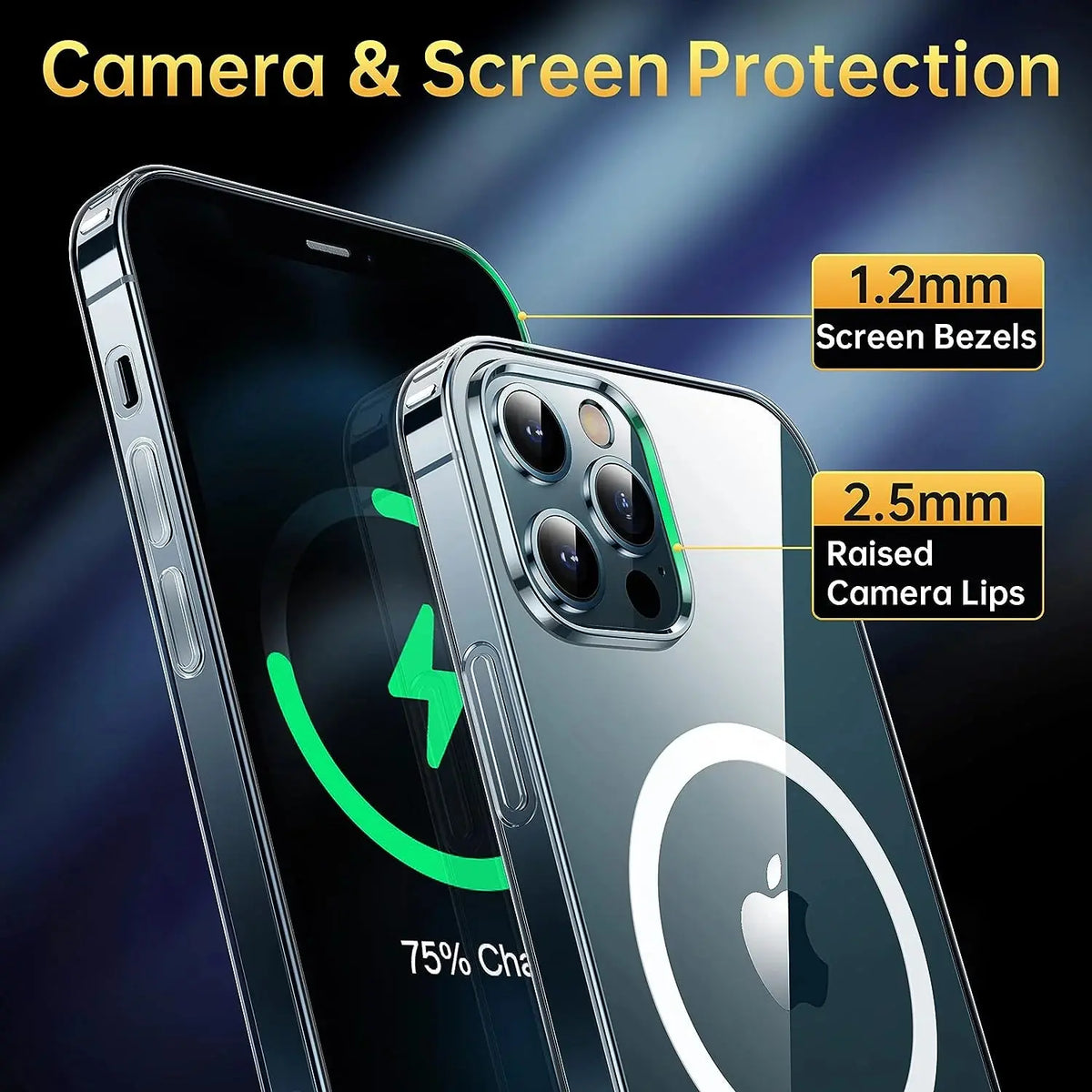 Entronix Case Compatible with iPhone 12/12 Pro - [Hard Back] Slim Clear - A-1 Thread Vault