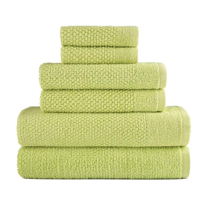 6-Piece: Dan River Popcorn Cotton Bath Towel Set - A-1 Thread Vault