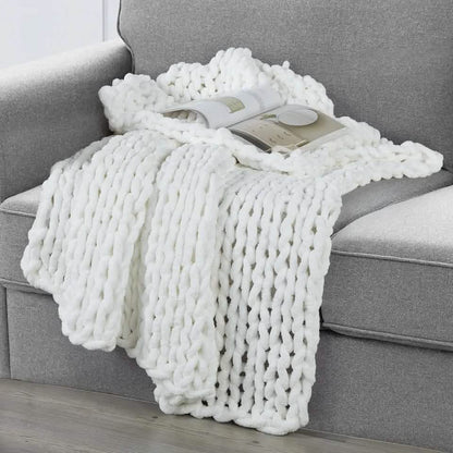50" X 60" Kathy Ireland Chunky Chenille Plush Throw - A-1 Thread Vault