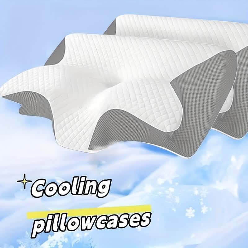 Ergonomic Memory Foam Neck Pillow – Slow Rebound, Back & Side Sleeper - A-1 Thread Vault