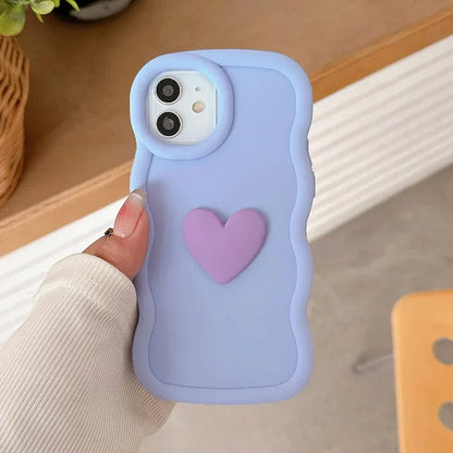 3D Love Heart Wave iPhone Case - A-1 Thread Vault