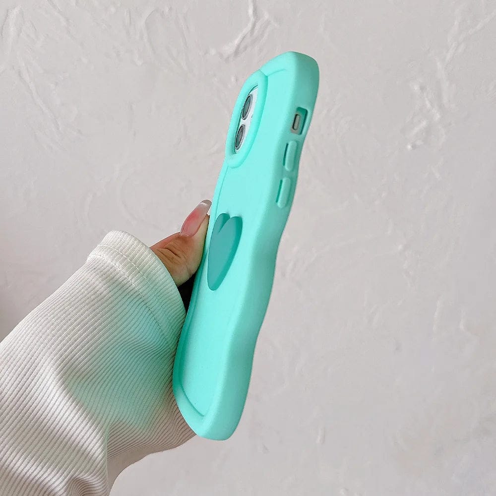 3D Love Heart Wave iPhone Case - A-1 Thread Vault