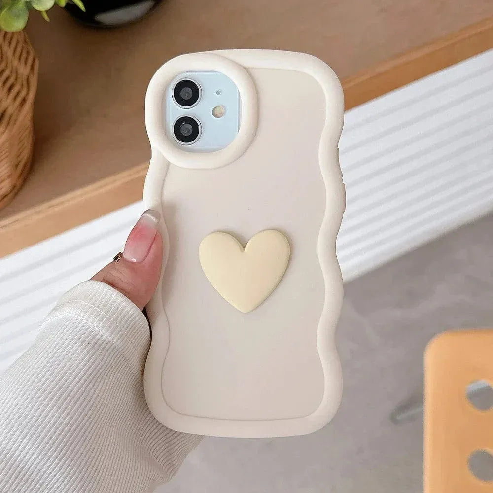 3D Love Heart Wave iPhone Case - A-1 Thread Vault