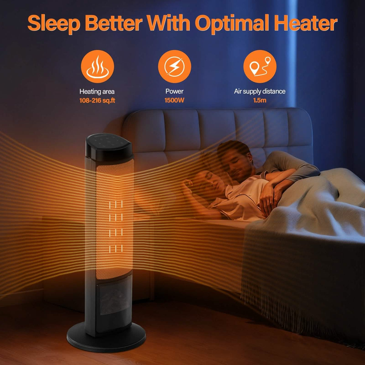 Portable Electric Space Heater with Remote & Thermostat - A-1 Thread Vault