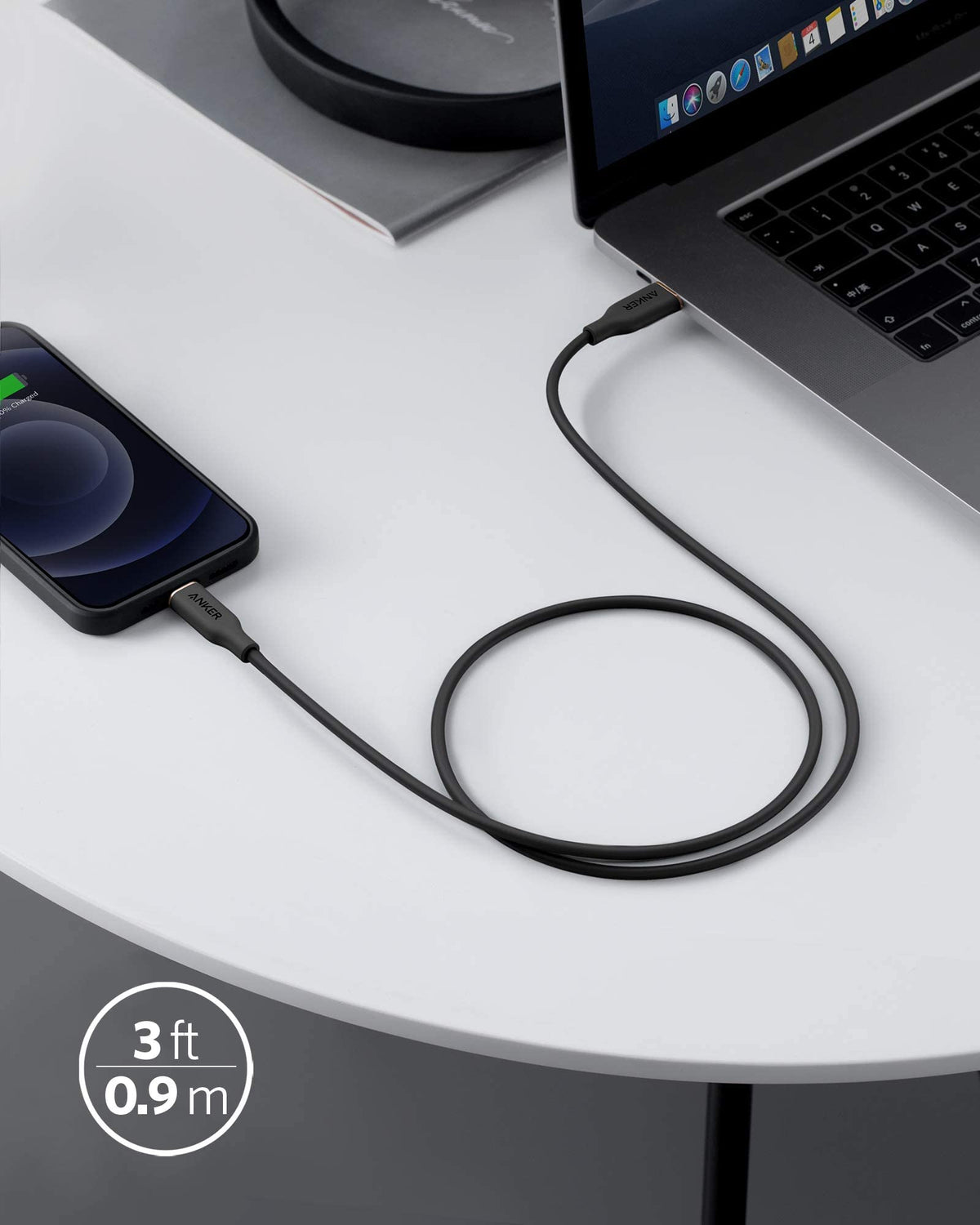 Anker <b>641</b> USB-C to Lightning Cable (Flow, Silicone) - A-1 Thread Vault