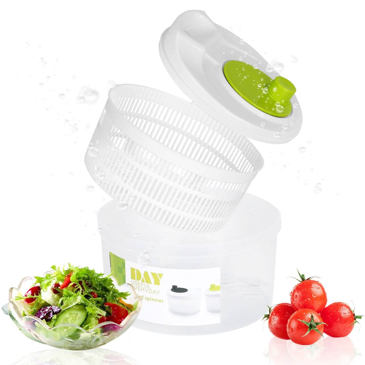 3L/0.8Gal Salad Spinner Washer with Lid - A-1 Thread Vault