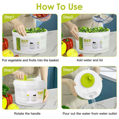 3L/0.8Gal Salad Spinner Washer with Lid - A-1 Thread Vault