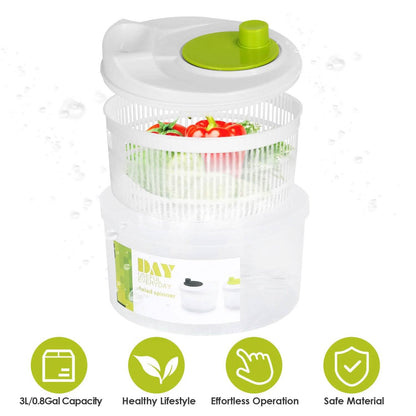 3L/0.8Gal Salad Spinner Washer with Lid - A-1 Thread Vault