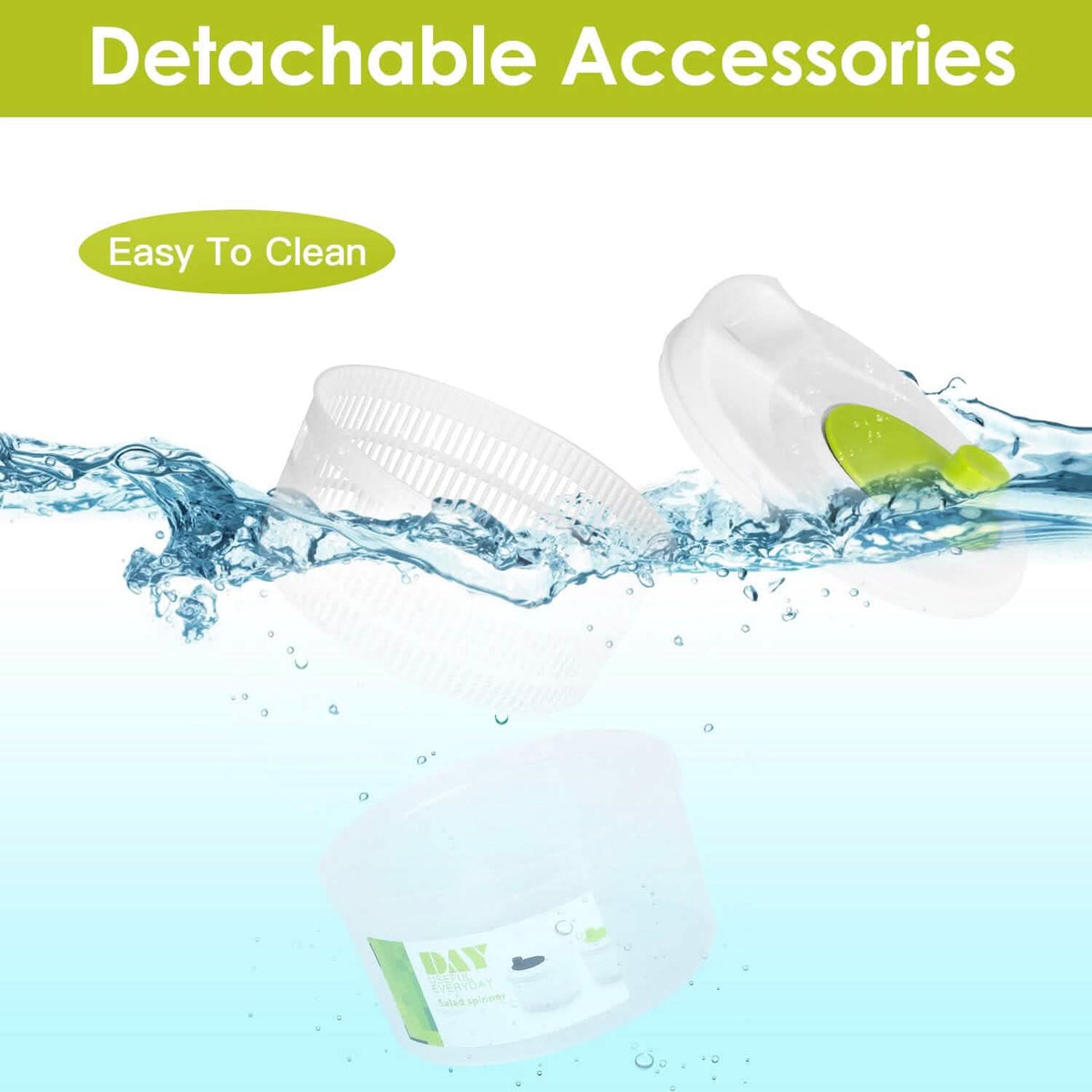 3L/0.8Gal Salad Spinner Washer with Lid - A-1 Thread Vault