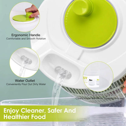 3L/0.8Gal Salad Spinner Washer with Lid - A-1 Thread Vault