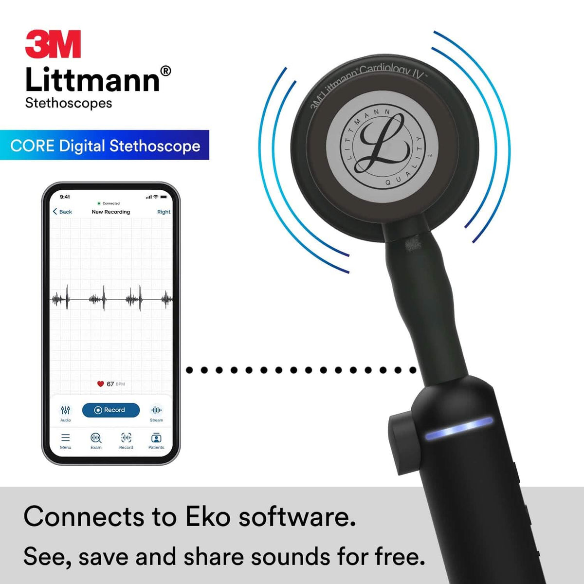 3M™ Littmann® CORE Digital Stethoscope (Refurbished) - A-1 Thread Vault