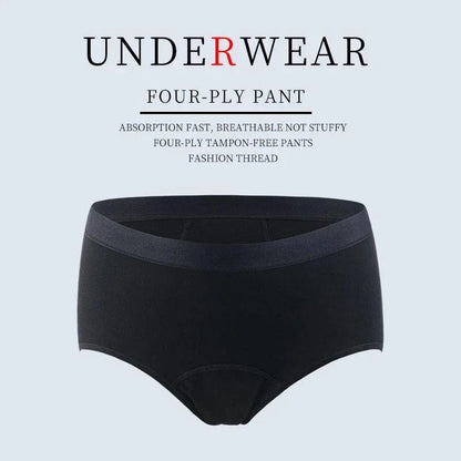 3Pcs Heavy Flow Menstrual Panties 4-Layer Women Period Physiological Underwear EU Size Absorbency Leak Proof Incontinence Brie - A-1 Thread Vault