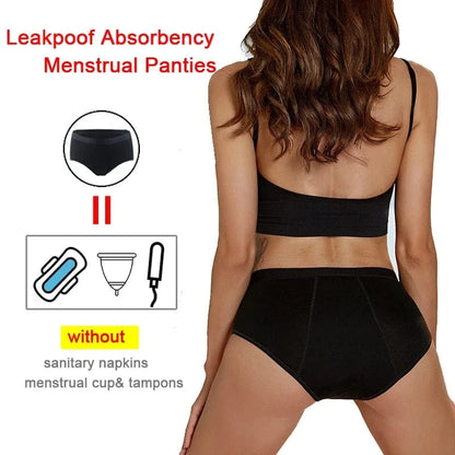 3Pcs Heavy Flow Menstrual Panties 4-Layer Women Period Physiological Underwear EU Size Absorbency Leak Proof Incontinence Brie - A-1 Thread Vault