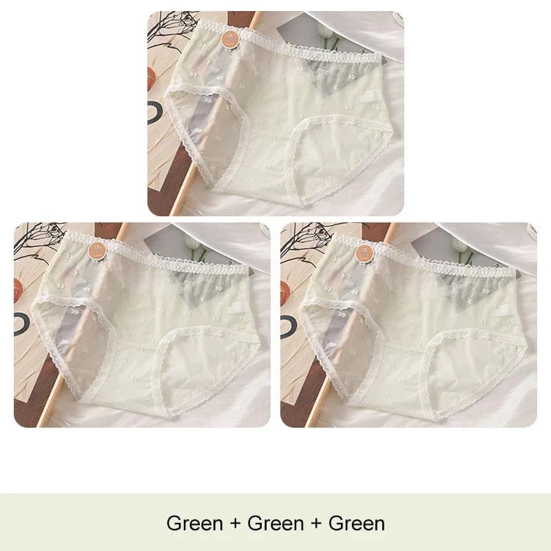 3PCS Lifter Women Fashion Female Panties Mesh Thin Plus Size Panties Lingerie Sexy Underware Woman Underwear Briefs Seamless - A-1 Thread Vault