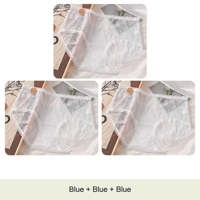 3PCS Lifter Women Fashion Female Panties Mesh Thin Plus Size Panties Lingerie Sexy Underware Woman Underwear Briefs Seamless - A-1 Thread Vault