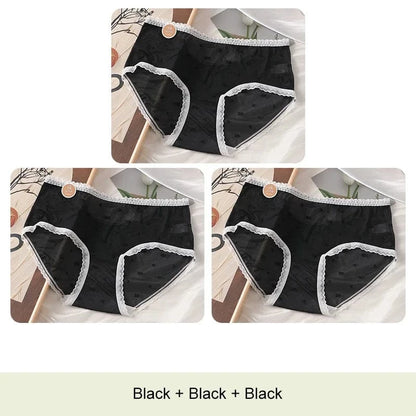 3PCS Lifter Women Fashion Female Panties Mesh Thin Plus Size Panties Lingerie Sexy Underware Woman Underwear Briefs Seamless - A-1 Thread Vault
