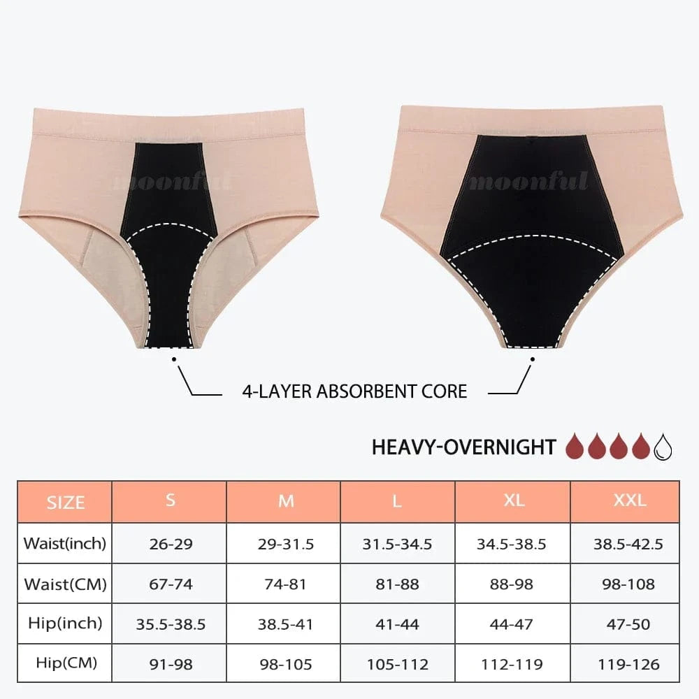 3PCS/Lot Menstrual Panties Woman Very Abundant Flow Menstruation Underwear High Waist Leak Proof Period Panties for Girls Set - A-1 Thread Vault