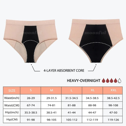 3PCS/Lot Menstrual Panties Woman Very Abundant Flow Menstruation Underwear High Waist Leak Proof Period Panties for Girls Set - A-1 Thread Vault