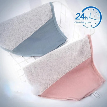 3PCS/set Women's menstrual briefs large flow postpartum water absorption leakproof briefs women's pure cotton menstrual briefs - A-1 Thread Vault