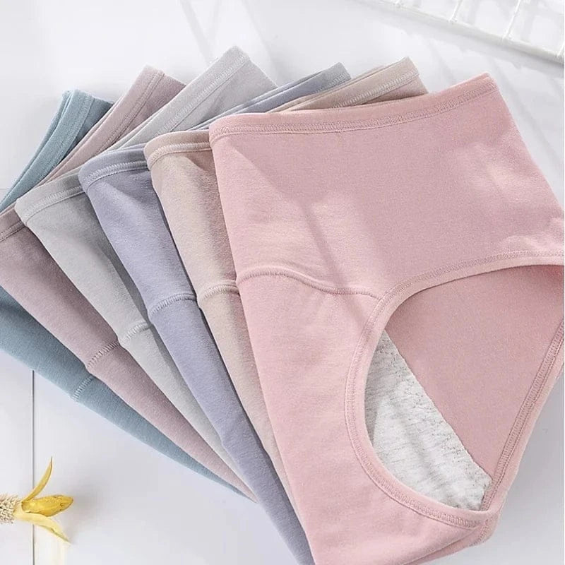 3PCS/set Women's menstrual briefs large flow postpartum water absorption leakproof briefs women's pure cotton menstrual briefs - A-1 Thread Vault