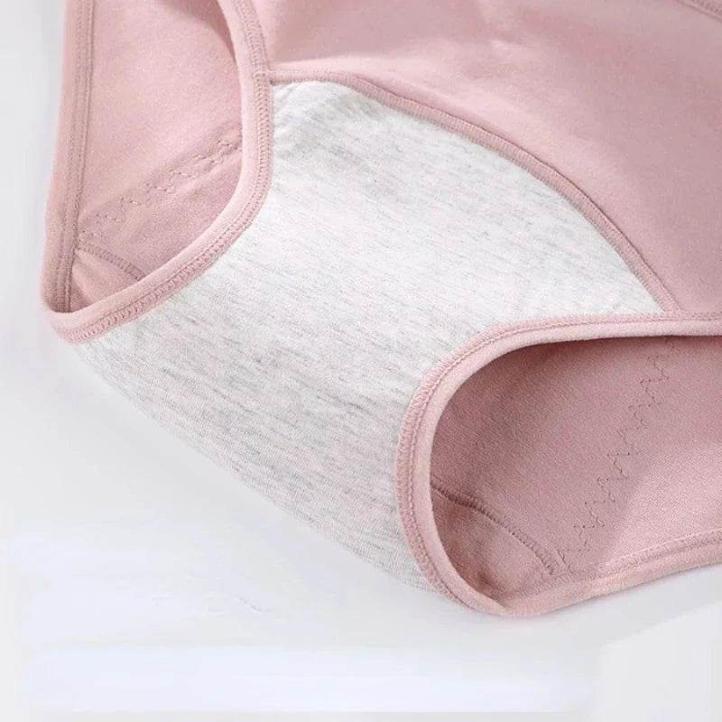 3PCS/set Women's menstrual briefs large flow postpartum water absorption leakproof briefs women's pure cotton menstrual briefs - A-1 Thread Vault