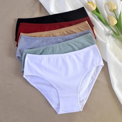 3PCS/Set Women Sexy Seamless Cotton Panties Big Size Underwear Female Underpants Girls 6 Solid Color Soft Briefs Lingerie 8815 - A-1 Thread Vault