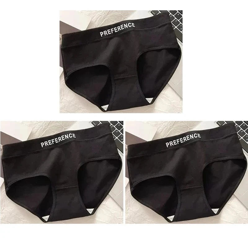 3pcs Women's Seamless Pure Cotton Panties Fashionable Breathable Underwear Female Large Size Sexy Soft Daily Breifs - A-1 Thread Vault