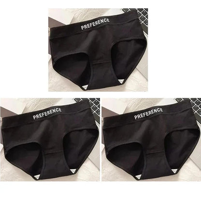 3pcs Women's Seamless Pure Cotton Panties Fashionable Breathable Underwear Female Large Size Sexy Soft Daily Breifs - A-1 Thread Vault