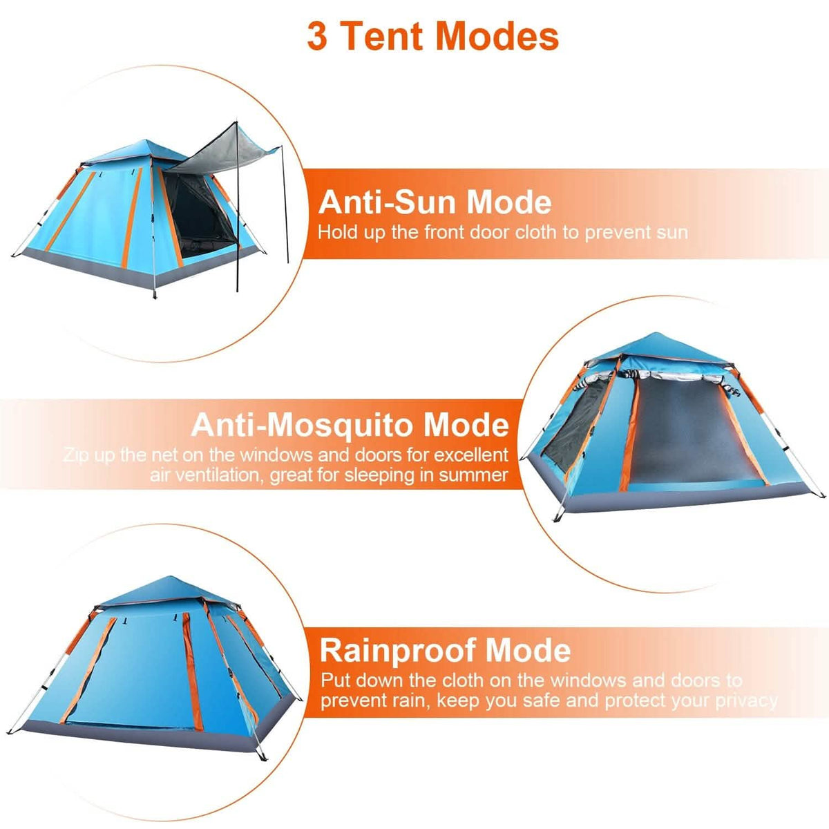 4-5 Person Camping Tent Outdoor Foldable Waterproof Tent - A-1 Thread Vault
