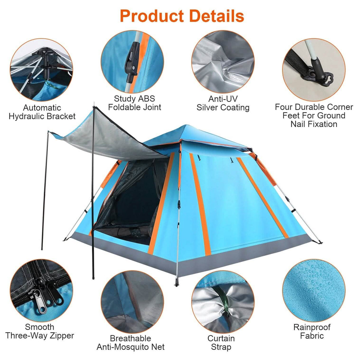 4-5 Person Camping Tent Outdoor Foldable Waterproof Tent - A-1 Thread Vault