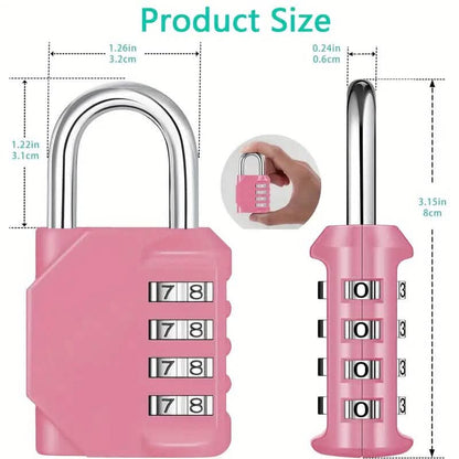 4-Digit Waterproof Zinc Alloy Combination Padlock - A-1 Thread Vault