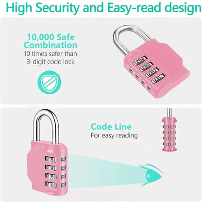 4-Digit Waterproof Zinc Alloy Combination Padlock - A-1 Thread Vault