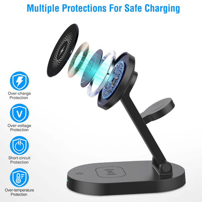 4-in-1 15W Foldable Magnetic Wireless Charging Station - A-1 Thread Vault