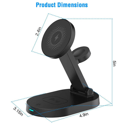 4-in-1 15W Foldable Magnetic Wireless Charging Station - A-1 Thread Vault