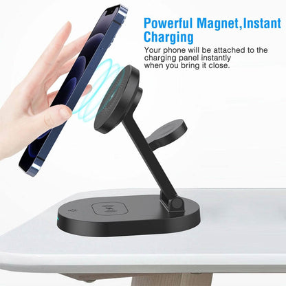 4-in-1 15W Foldable Magnetic Wireless Charging Station - A-1 Thread Vault